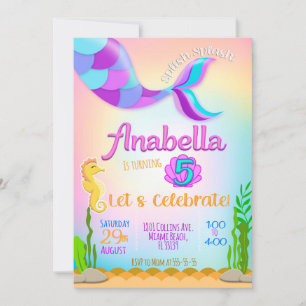 Little Mermaid, Einladung von Mermaid,