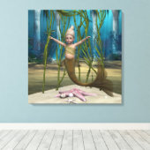 Little Mermaid Leinwanddruck (Insitu (Holzboden))
