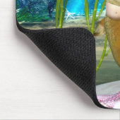 Little Mermaid Niedlich Fantasy Girl, Blue Ocean Mousepad (Ecke)