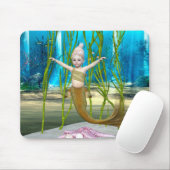 Little Mermaid Niedlich Fantasy Girl, Blue Ocean Mousepad (Mit Mouse)