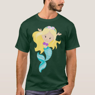 Little Mermaid Niedlich Mermaid Blonde Hair Musche T-Shirt