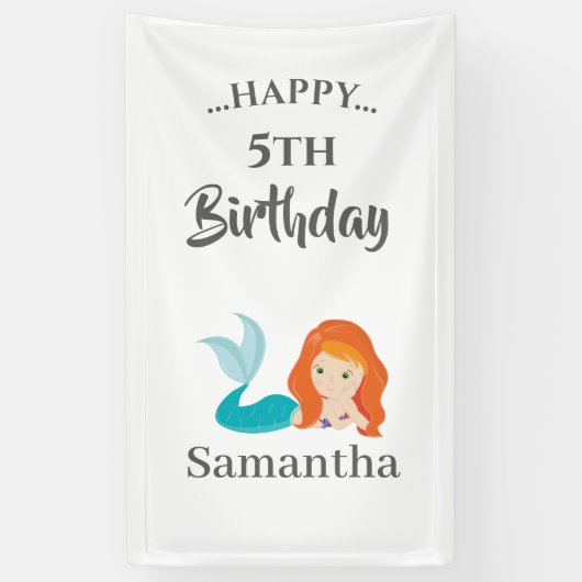 Little MERMAID PARTY Theme Banner (Vertikal)