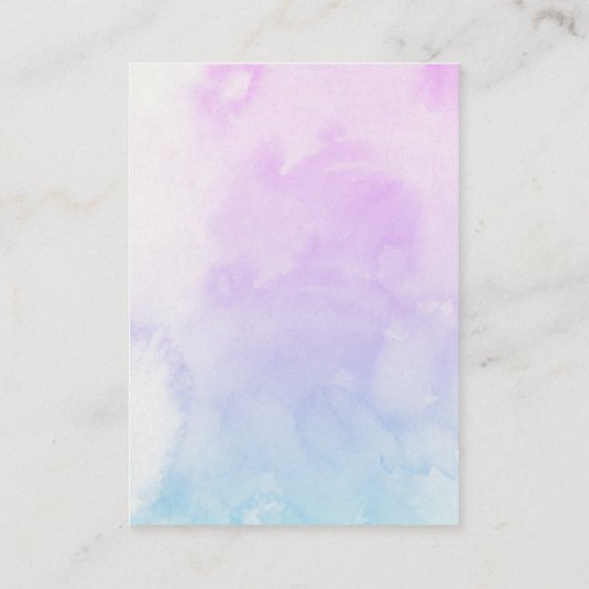 Little Mermaid Pastel Baby Dusche | Kinderbücher Begleitkarte (Rückseite)