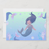 Little Mermaid Pink 5. Geburtstag Einladung (Rückseite)