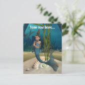 Little Mermaid Postkarte (Stehend Vorderseite)