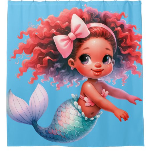 "Little Mermaid Princess" Duschvorhang (Vorderseite)