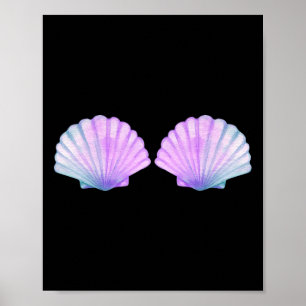 Little Mermaid Seashell Bra Kostüm Halloween Matc Poster