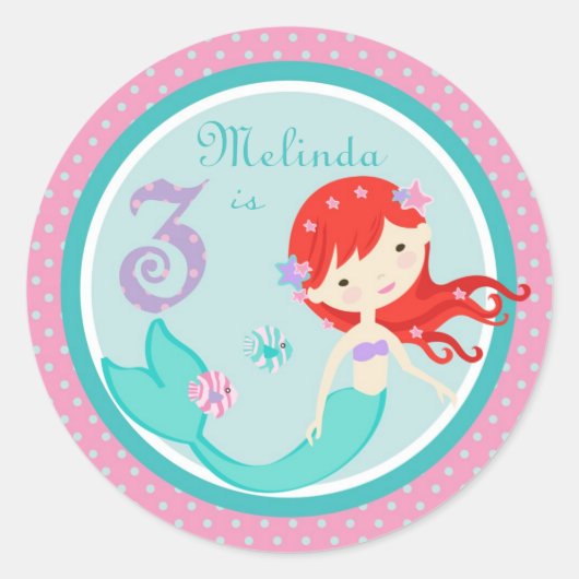 Little Mermaid Sticker Auburn 3 (Vorderseite)