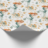 Little Mermaid und Blume Kinder Geschenkpapier (Ecke)