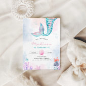 Little Mermaid Underwater Birthday Einladung