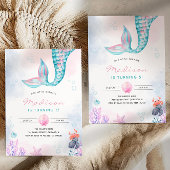 Little Mermaid Underwater Birthday Einladung