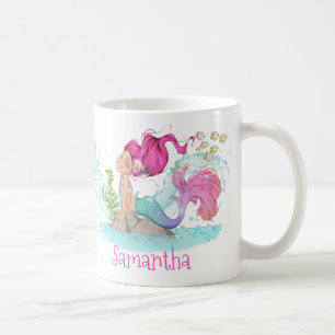 Little Mermaid Watercolor Kaffeetasse