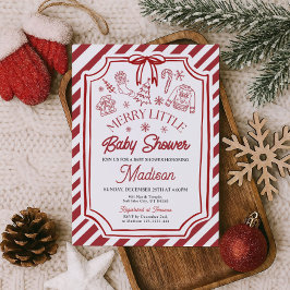 Little Merry Baby Shower Invitation Einladung