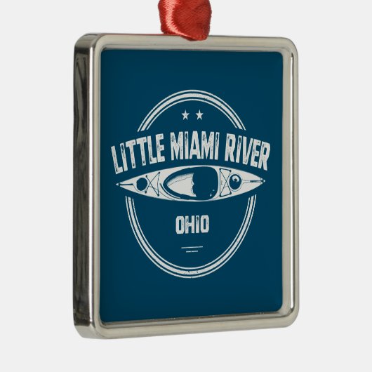 Little Miami River Ohio Kayaking Ornament Aus Metall (Rechts)