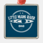 Little Miami River Ohio Kayaking Ornament Aus Metall (Vorne)