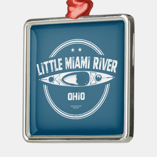 Little Miami River Ohio Kayaking Ornament Aus Metall (Links)