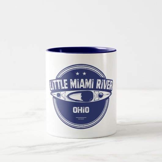 Little Miami River Ohio Kayaking Zweifarbige Tasse (Mittel)