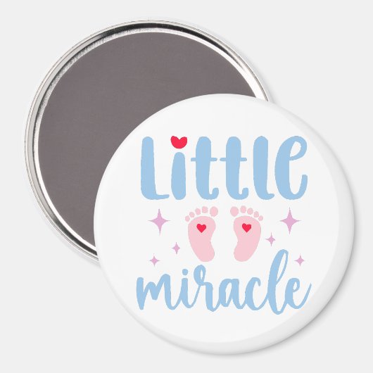 "Little Miracle" Baby Quotes Magnet (Vorderseite/Rückseite)