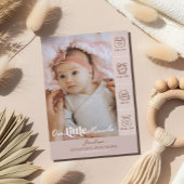 Little Miracle Birth Stats Photo Baby Announcement Magnetkarte