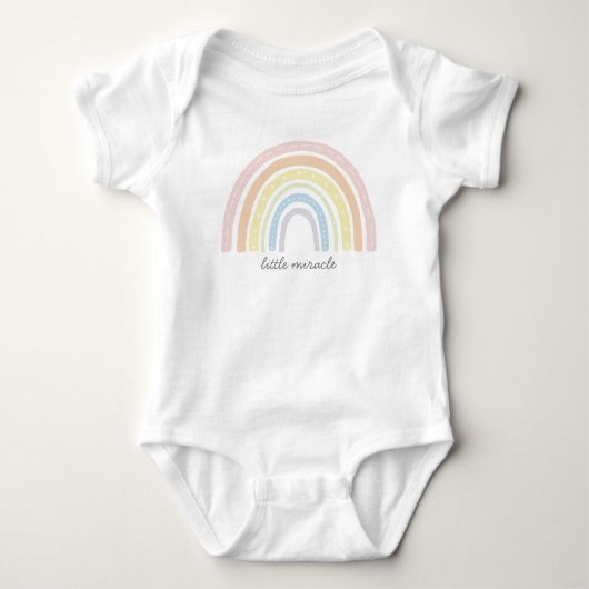 Little Miracle, Boho Rainbow Baby Strampler (Vorderseite)