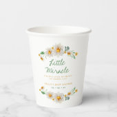 Little Miracle Daisies Baby Shower Scripting Pappbecher (Rückseite)