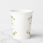 Little Miracle Daisies Baby Shower Scripting Pappbecher (Rechts)