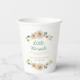 Little Miracle Daisies Baby Shower Scripting Pappbecher