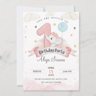 Little Miracle First Birthday Party Einladung
