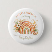Little Miracle Is On The Way Rainbow Baby Shower  Button (Vorderseite)
