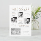 Little Miracles Twin Preemie NICU Infografik Ankündigung (Stehend Vorderseite)