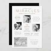 Little Miracles Twin Preemie NICU Infografik Ankündigung (Vorne/Hinten)