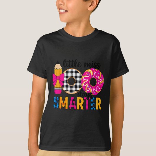 Little Miss 100 Days Smarter Celebration 100 Days T-Shirt (Vorderseite)
