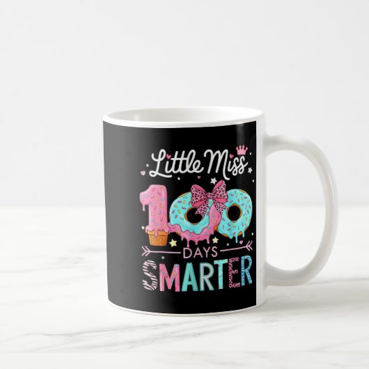 Little Miss 100 Days Smarter Kids Girls 100th Day Kaffeetasse (Rechts)