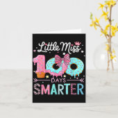Little Miss 100 Days Smarter Kids Girls 100th Day Karte (Gelbe Blume)