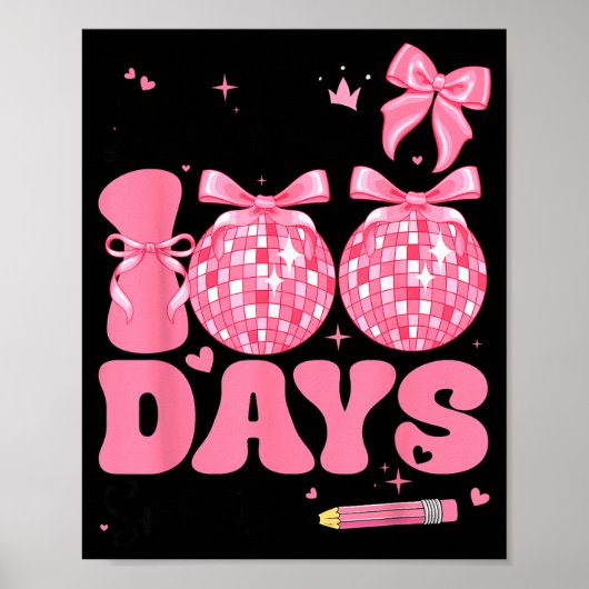 Little Miss 100 Days Smarter Kids Girls 100th Day  Poster (Vorne)
