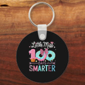 Little Miss 100 Days Smarter Kids Girls 100th Day Schlüsselanhänger (Vorderseite)