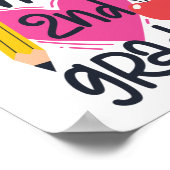 Little Miss 2nd Grader Hallo zweite Klasse Poster (Ecke)