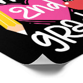 Little Miss 2nd Grader Hallo zweite Klasse Poster (Ecke)