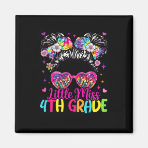 Little Miss 4. Klasse Unordentlicher Dutt Erster S Magnet