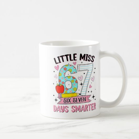 Little Miss 67 Days Smarter Coquette Bow 67th Day Kaffeetasse (Rechts)