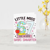 Little Miss 67 Days Smarter Coquette Bow 67th Day Karte (Gelbe Blume)