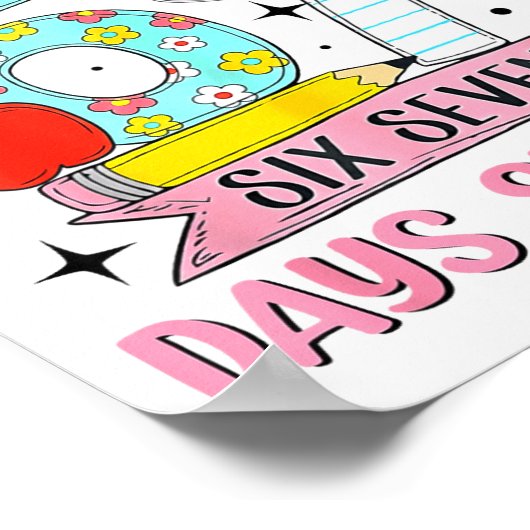 Little Miss 67 Days Smarter Coquette Bow 67th Day  Poster (Ecke)