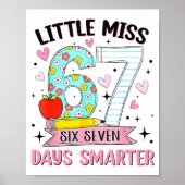 Little Miss 67 Days Smarter Coquette Bow 67th Day Poster (Vorne)