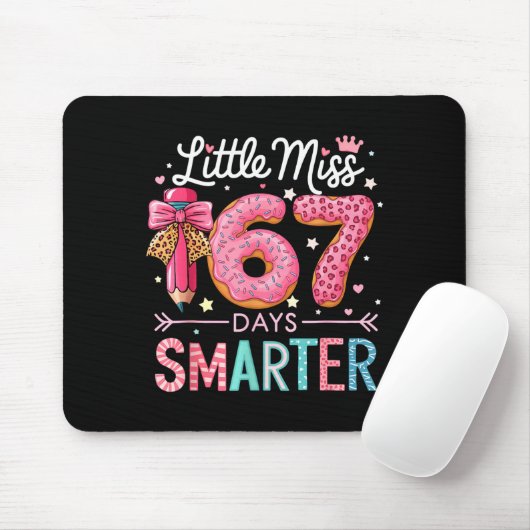 Little Miss 67 Days Smarter Donut Lover 67th Day O Mousepad (Mit Mouse)
