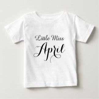 Little Miss April Baby Tutu Bodysuit Baby T-shirt