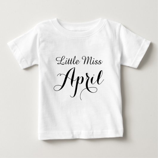 Little Miss April Baby Tutu Bodysuit Baby T-shirt (Vorderseite)
