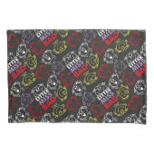 Little Miss Bad | Black, Red & Yellow Pattern Kissenbezug (Vorderseite-Links)