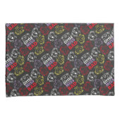Little Miss Bad | Black, Red & Yellow Pattern Kissenbezug (Vorderseite-Rechts)