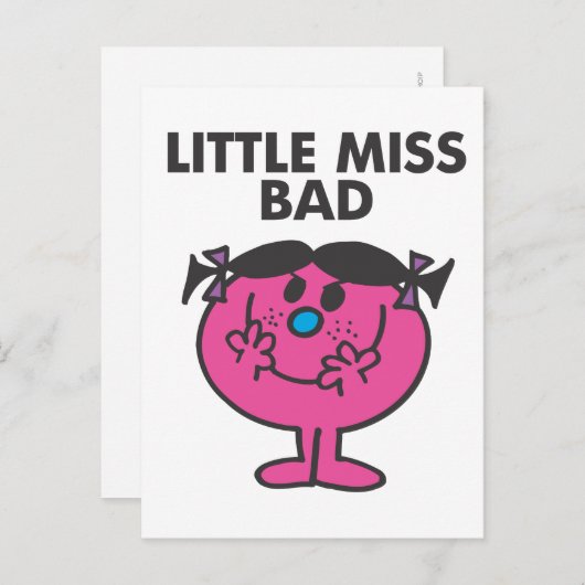 Little Miss Bad | Lächeln Postkarte (Vorne/Hinten)