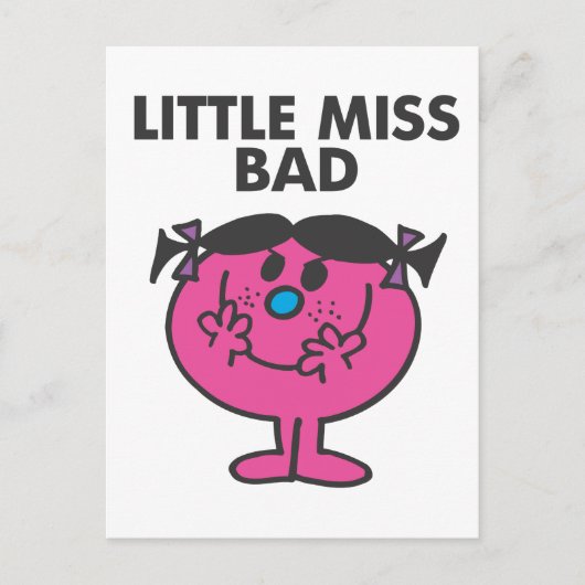 Little Miss Bad | Lächeln Postkarte (Vorderseite)
